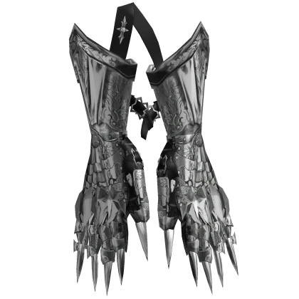 3.0 Silver Waist Gauntlets Fantasy Gaian Armor