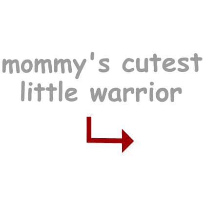 [❤️] Mommy's Cutest Little Warrior Sign
