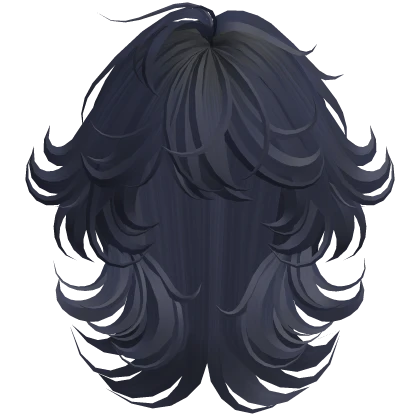 Fluffy Voluminous Wavy Hair (Dark Blue)