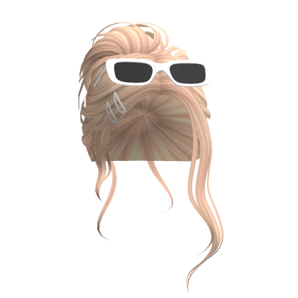 Summer Bun Updo in Blond with Sunglasses n Clips