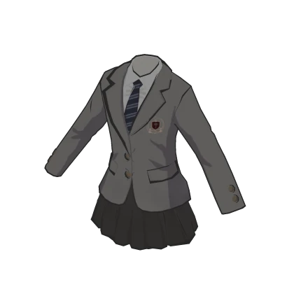 Anime School Uniform Grey
