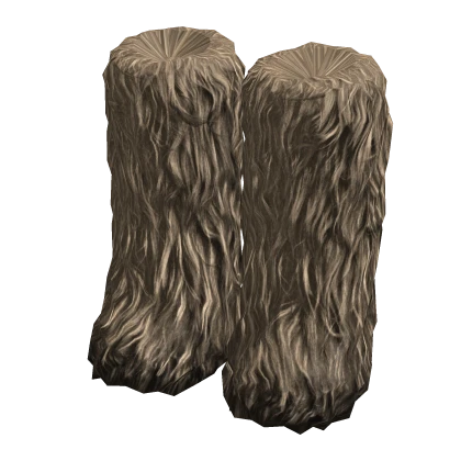 ⨾ Brown Fur Leg Winter Warmers
