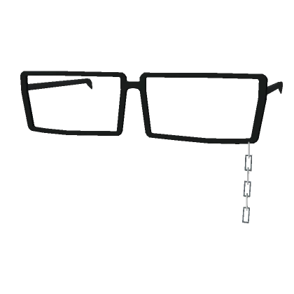 Rectangle Glasses With Chain