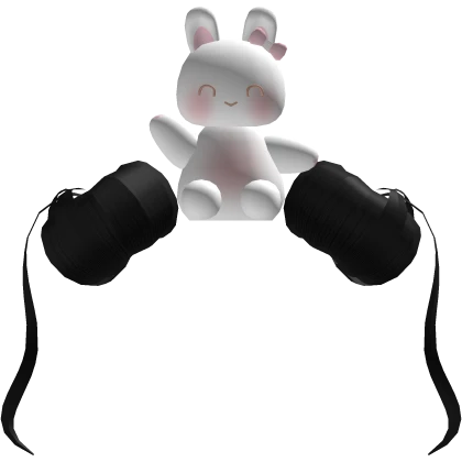 Bunny Holding Buns (Black)