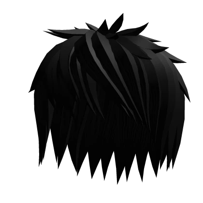 black wavy emo scene hair 