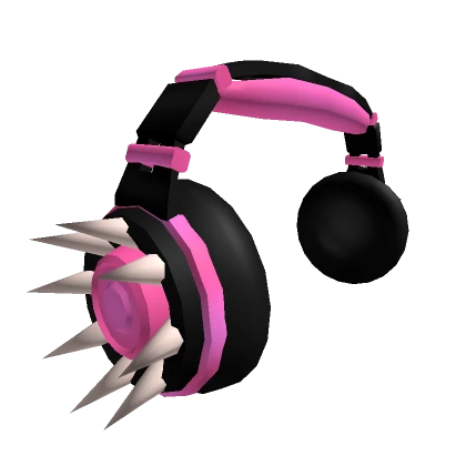 Pink & Black Spikey Headphones