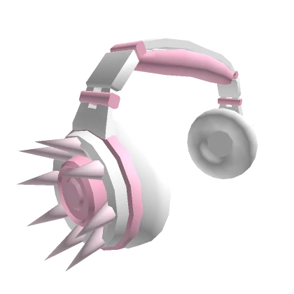 Pink & White Spikey Headphones