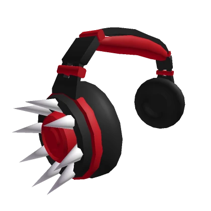 Black & Red Spikey Headphones