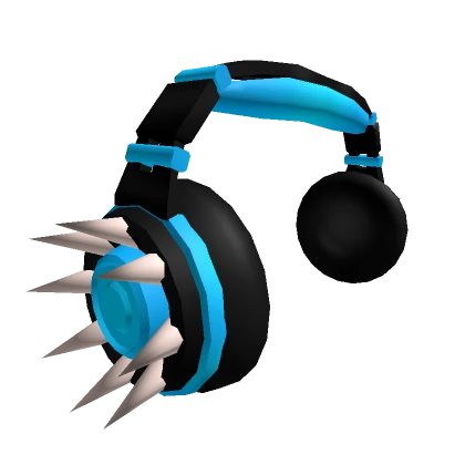 Blue & Black Spikey Headphones