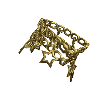 [R] Gold Stars Dangle Bracelet