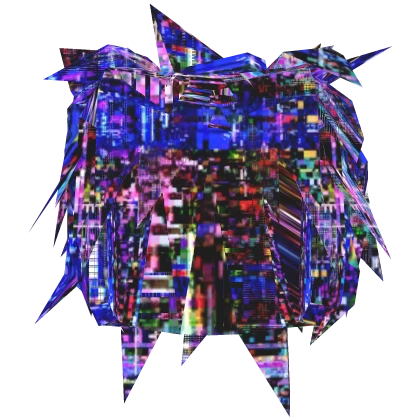Blue Scene Glitch VHS Hair [Animated]