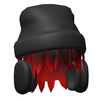 Messy Hair w/ Headphones & Y2K Beanie