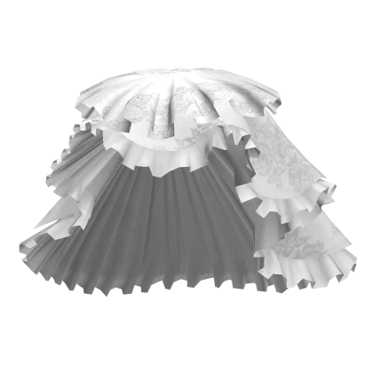 Ruffled Layered Skirt White