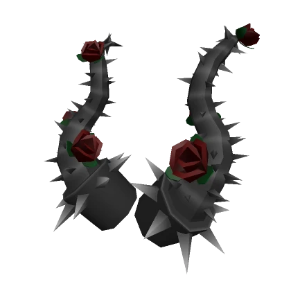 Black Spiked Rose Horns