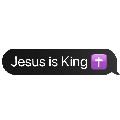 Jesus is King text bubble