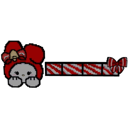 Red Hello Kitty Y2K 8-Bit Health Bar