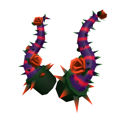 Spooky Spiked Rose Horns