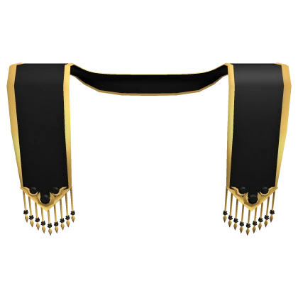 1.0 Royal scarf - black/gold