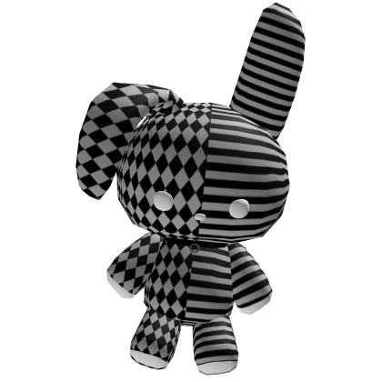 Patterned Jester Goth Spooky Bunny Plush