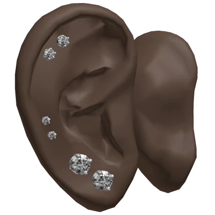 Ears w Diamond Stud Earrings