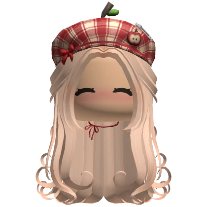 blonde igari hair w beret necklace face