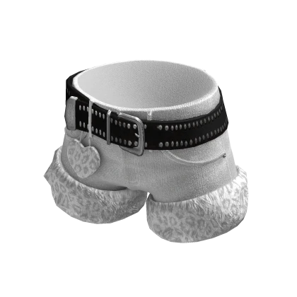 Y2K Fur Heart Shorts