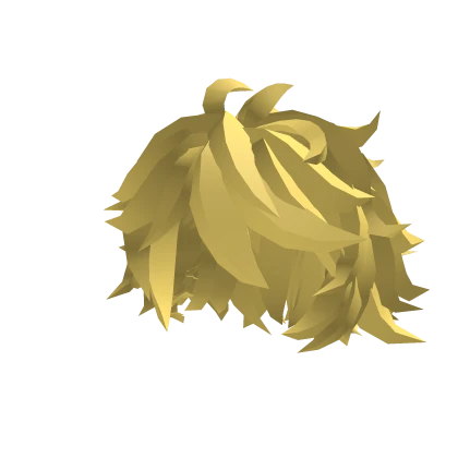 Blocky fluffy hair - Light yellow