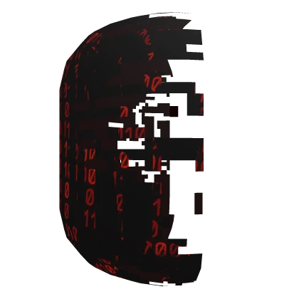 [ANIMATED] GLITCHED HALF HEAD RED BINARY CORRUPTED