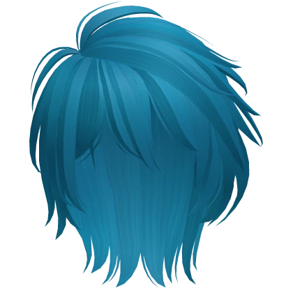 messy anime boy mullet (blue)