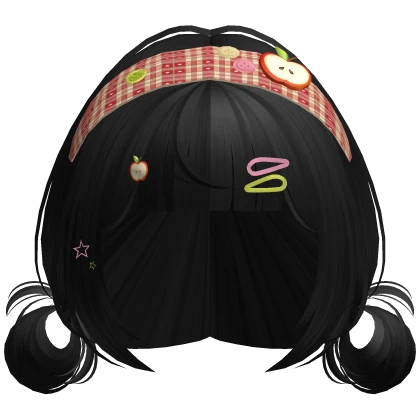Igari Apple Messy Twin Buns (Black)