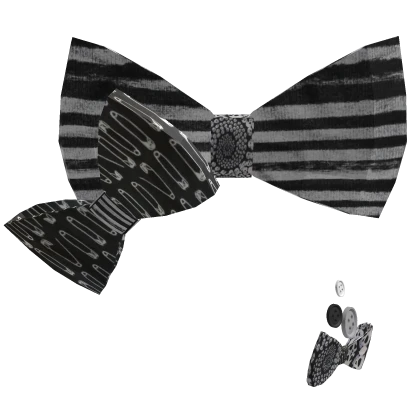 ♡ dark striped emo gothic maximalist massive bows