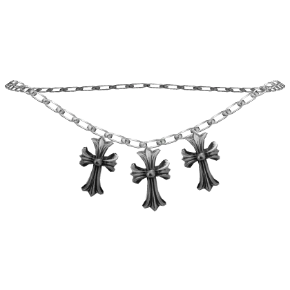 Chrome Cross Necklace (Silver)