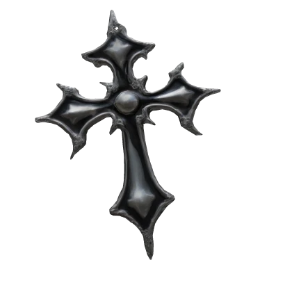 Gothic Cross In Mouth