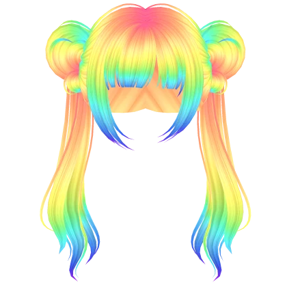 Glowing Long Anime Idol Twintails Rainbow