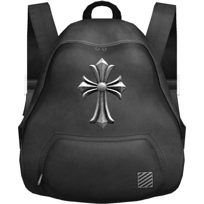 Distressed Black Chrome Canvas Backpack (3.0)