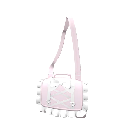 ୨୧: kawaii gothic pink & white shoulder bag 1.0