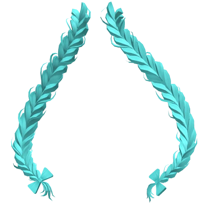 Miku Extensions Long Braided Anime Pigtails Cyan