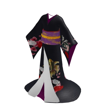 Kimono - Geisha Style - Flowers and Goldfish