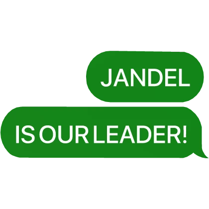 jandel is our leader! green bean motivation text