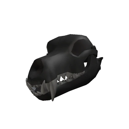 Pitch Black Wolf Skull 