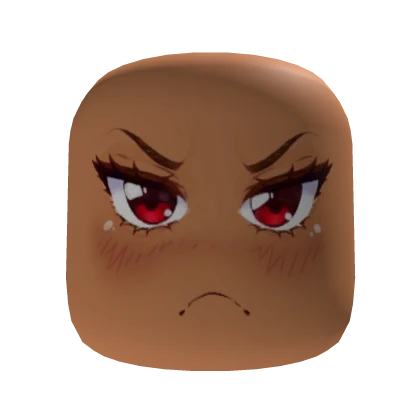 Angry Anime Face Nougat Skin Tone