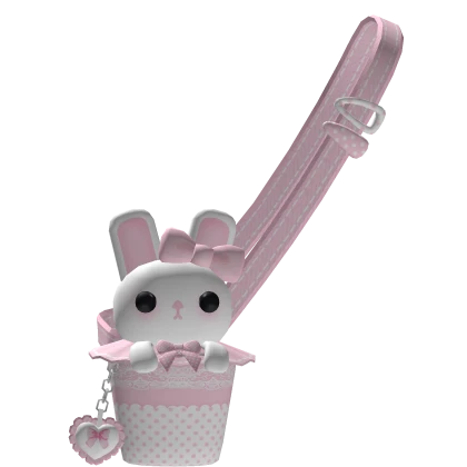 ♡ Cutesy Ruffled Pink Bunny Bag with Bows ♡