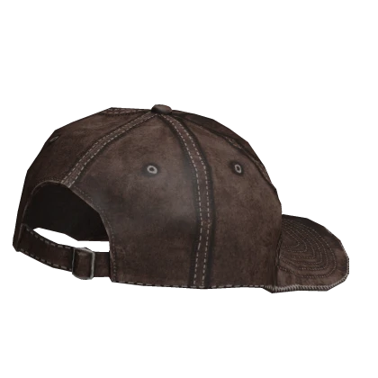 Oversized Brown Distressed Backwards Cap