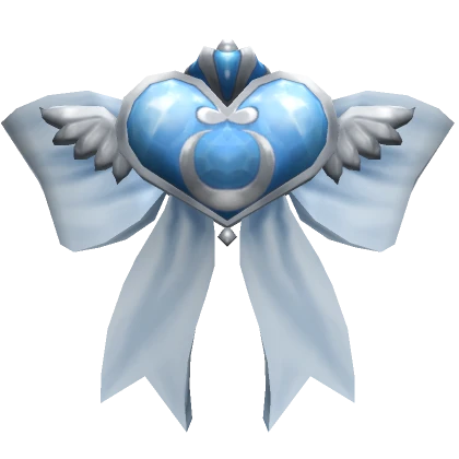 Anime Princess Heart Hair Bow in Blue