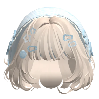 Beige Mori Kei Igari Bob w/ Blue Bonnet