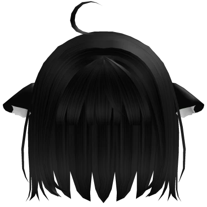 ♡ : cutecore bob short anime ears hair black