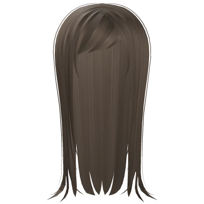 y2k long straight  emo hair light brown