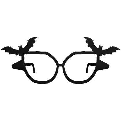 Cute Bat Glasses - Black