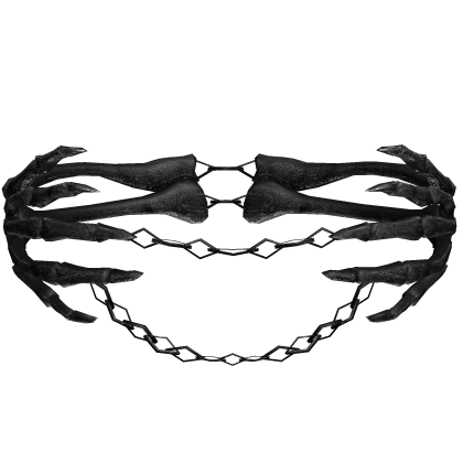 Grunge Skeleton Hand Headchain Black