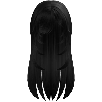 ♰ : overgrown horror gothic hair - black